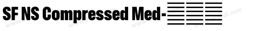 SF NS Compressed Med字体转换